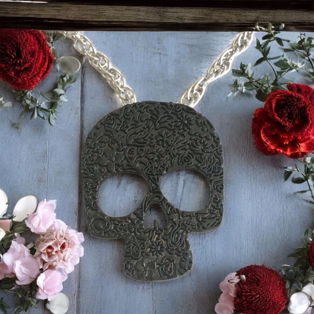 🆕Skull Pendant Necklace LARGE Stainless Steel
